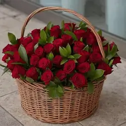 Rose Flower Basket 50 Pcs