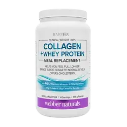 Collagen + Whey Protein Meal Replacement Vanilla Flavour 855g _ Webber naturals