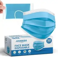 Disposable Face Mask Blue 50 Pcs