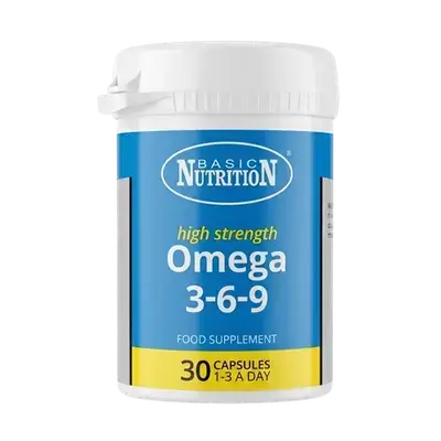 Omega 3-6-9 High Strength 30 Capsules _ BASIC NUTRITION