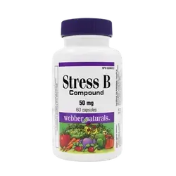 Stress B Compound 50mg 60 Capsules _ Webber naturals