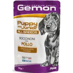 Gemon All Breeds Puppy and Junior Dog Chunkies with Chicken 100 g