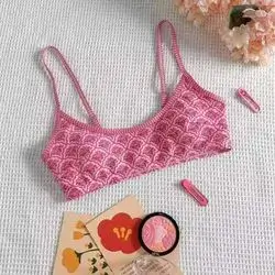 Swim Mod 1pc Women's Floral Print Spaghetti Strap Bikini Top - XS