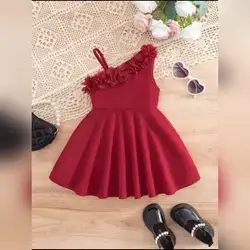 SHEIN Babygirl Elegant Floral Print Spaghetti Strap Dress - 6-9 Months