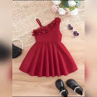 SHEIN Babygirl Elegant Floral Print Spaghetti Strap Dress - 6-9 Months