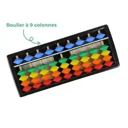 Colorful Plastic Abacus With 5 Beads For Student Mental Arithmetic 9-Level Math Learning Tool