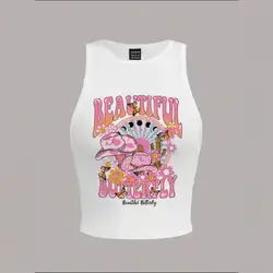 Veykashi Plus-Size Women's Casual Loose Fit Round Neck Tank Top - 3XL