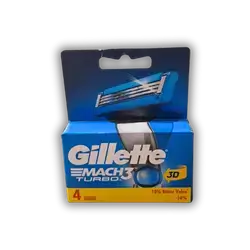 Gillette Mach 3 Turbo Razors, 4 pieces