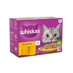whiskas poultry feasts in jelly 12x85g