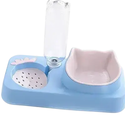 Kuber Industries 2-in-1 Cat & Dog Bowl Set