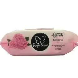 Wet Cleanser Papillon with Rose Scent 100 pcs