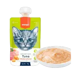 Wanpy Tasty meat  Tuna & Chicken & Carrot for Cat 90g