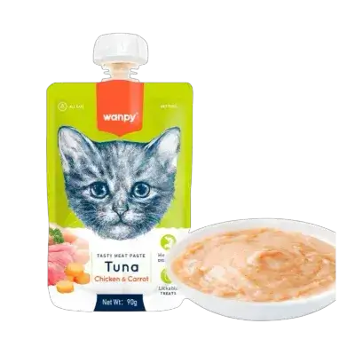 Wanpy Tasty meat Tuna & Chicken & Carrot for Cat 90g