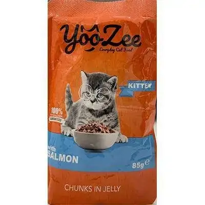طعام رطب للقطط الصغيرة بنكهة السلمون – YooZee