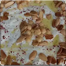 Hummus Fatteh with Yogurt Plate