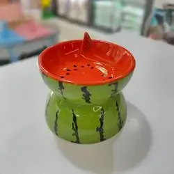 Floor Feeding Fruit Shaped Anti-vomit Ceramic Pet Bowl