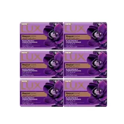 LUX Bar Soap for fragrant glowing skin, Magical Orchid, with Black Orchid & Juniper Fragrance, 120g x 6