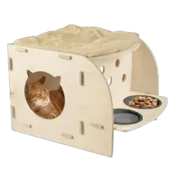 Zoofari Cat House With Bowl