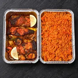 Red Rice with Fish - Separate Trays