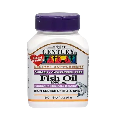 Fish Oil 1000mg 30 Softgels _ 21ST CENTURY