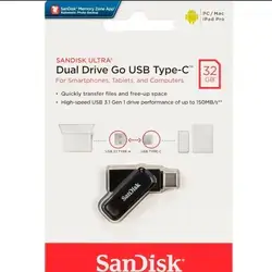 SanDisk Ultra 32GB Dual Drive Go – 2-in-1 USB Type-A & Type-C USB Flash Drive SDDDC3-032-G46
