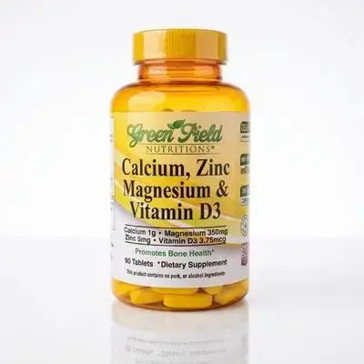 Green Field Calcium, Zinc, Magnesium & Vitamin D3 (90 Tablets)