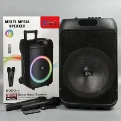 SING-E ZQS12148 Outdoor Stereo Blue Tooth Karaoke Speakers Wireless Mobile Phones Home Charging Bass Mic Included Dj