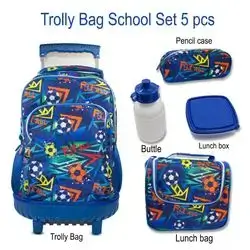 Trolley Bag School Set 5pcs