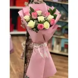 Pink & white flowers bouquet