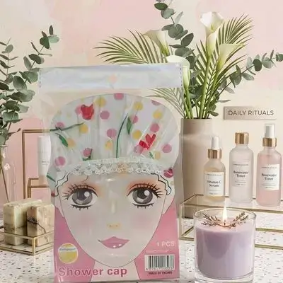 Waterproof Polka Dot Shower Cap