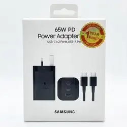 65W PD USB-C 2 Ports + USB with Type-C Cable
