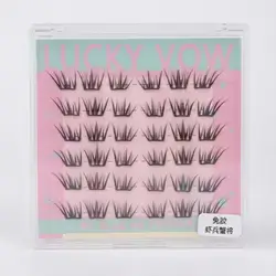 cluster lashes; requires no glue and no remover