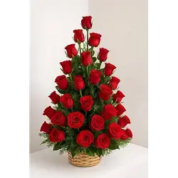Box of Red Flowers