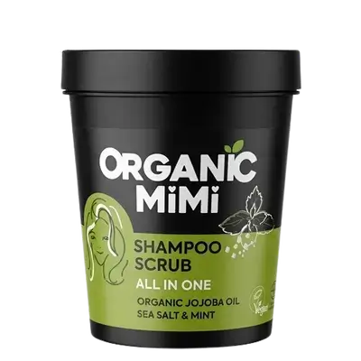 Shampoo Scrub All In One Jojoba Oil Sea Salt & Mint 280g _ ORGANIC MiMi