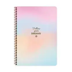 KESKIN COLOR NOTEBOOK A4 80SH LINED WITH STICKERS