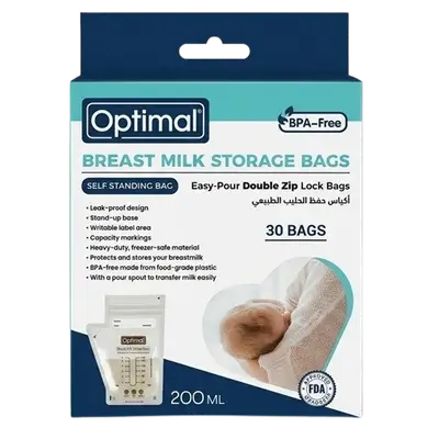 Breast Milk Storage Bags 200ml 30 Bags OPM-1079 _ Optimal