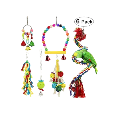 E243 – Bird Toy Set Mix 6 Pack