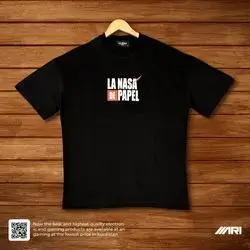 ESCOBAR T-SHIRT LA NASA DE PAPEL BLACK SMALL