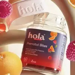 hola prenatal bites before , during & after pregnancy 12 active nutrients blend of 12 fruits whith cranberry extract 60 gummies vegan
