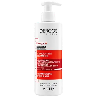 DERCOS Energy+ Aminexil Niacinamide Stimulating Shampoo 400ml _ VICHY