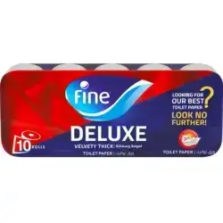 FINE DELUXE TOILET PAPER 10 rolls