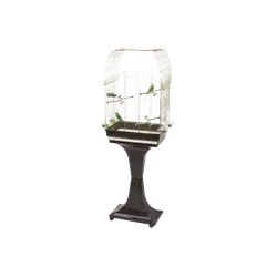 Bird Cage – Gold & Brown with Stand