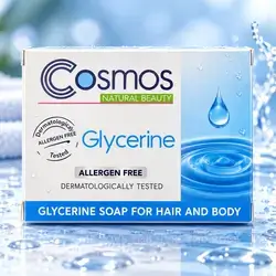 Cosmos Glycerine Soap for Hair & Body – Allergen Free, Dermatologically Tested