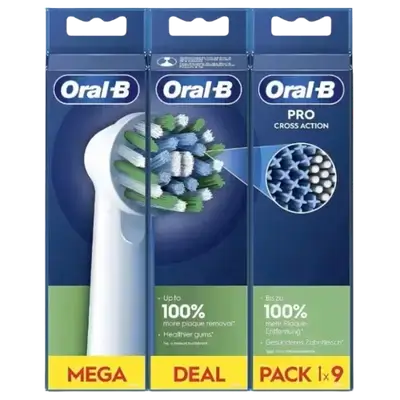 PRO Cross Action Toothbrush Heads 9 Pack _ Oral-B