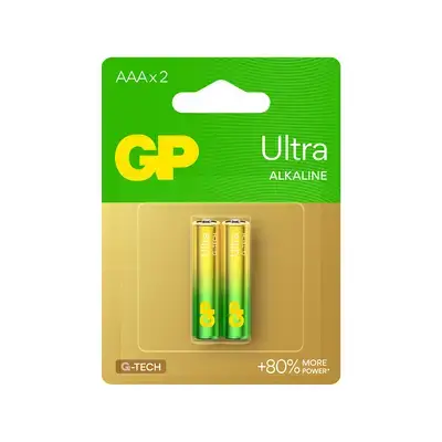 GP Ultra Alkaline AAA LR03 2 piece battery