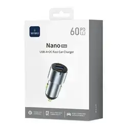 WiWU Wi-CC032 Nano Pro A+2C Fast Car Charger 60W