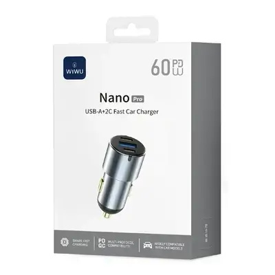 WiWU Wi-CC032 Nano Pro A+2C Fast Car Charger 60W