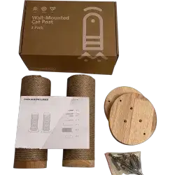 Fukumaru Wall-Mounted Cat Post 2 Pcs