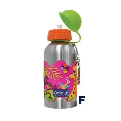 350ml Stainless Steel Baby Water Bottle (B-NEW YORK) - Deeppink