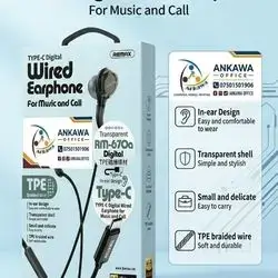 Remax Type-C Wired Earphone For Music And Call